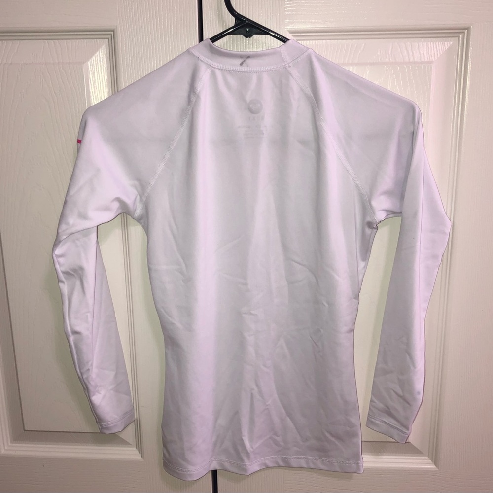 NWOT Roxy White and Pink Swim Rash Guard - Picture 3 of 7